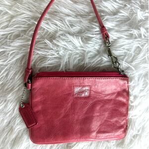 COACH Limited Edition Poppy Pink Wristlet